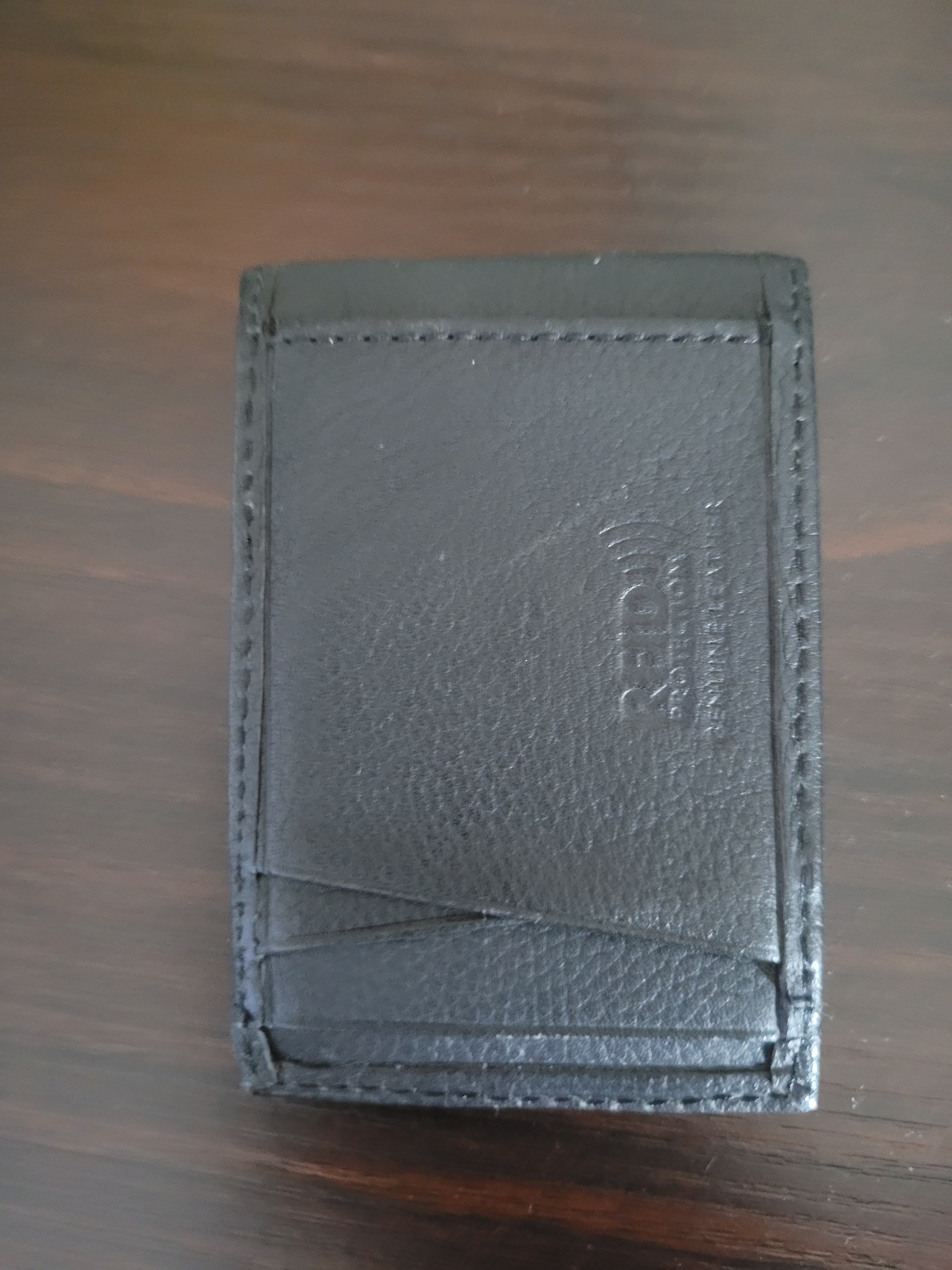 Black Leather Cardholder Wallet